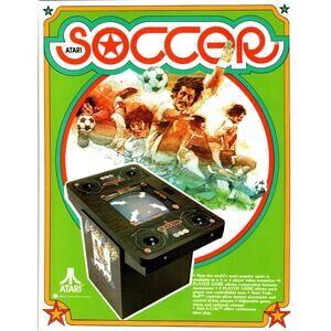 Soccer Vintage Video Arcade Game Flyer 1976 Original Retro Sports Art 8.5" x 11"